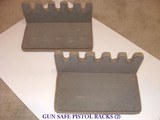 2-INSIDE SAFE PADDED 5-SLOT PISTOL RACKS. - 1 of 1