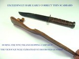 WW2 RARE ORIGINAL BLUED BLADE USMC MK.2 KABAR FIGHTING KNIFE IN HIGH SURVIVING CONDITION.  - 3 of 9