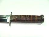 WW2 RARE ORIGINAL BLUED BLADE USMC MK.2 KABAR FIGHTING KNIFE IN HIGH SURVIVING CONDITION.  - 7 of 9