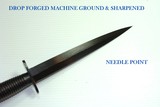 WW2 3RD PATTERN BRITISH COMMANDO FAIRBAIRN-SYKES FIGHTING KNIFE. NOT A COPY! This MINT surviving Stiletto has a full length 7" NEEDLE point blade - 6 of 9