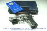 BERETTA MODEL 92FS 9MM PRISTINE NEW IN FACTORY HARD CASE W/FACTORY LASER BEAM SIGHT - 1 of 11