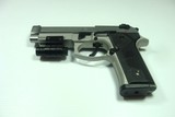 BERETTA MODEL 92FS 9MM PRISTINE NEW IN FACTORY HARD CASE W/FACTORY LASER BEAM SIGHT - 4 of 11