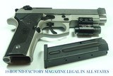 BERETTA MODEL 92FS 9MM PRISTINE NEW IN FACTORY HARD CASE W/FACTORY LASER BEAM SIGHT - 7 of 11