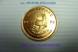 1976 VIRTUALLY FLAWLESS GEM BRILLIANT UNCIRCULATED SO. AFRICAN KRUGERANDONE OUNCE PURE .999 FINE GOLD - 2 of 3