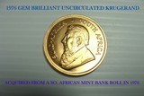 1976 VIRTUALLY FLAWLESS GEM BRILLIANT UNCIRCULATED SO. AFRICAN KRUGERANDONE OUNCE PURE .999 FINE GOLD - 1 of 3
