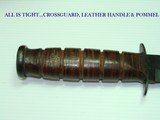 WW2 KA-BAR USMC MK.2 FIGHTING / UTILITY KNIFE HIGH CONDITION! CORRECT SCABBARD! NOT A MODERN REPRODUCTION! - 5 of 6