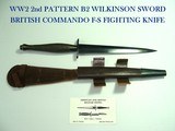 WW2 WILKINSON SWORD 2nd PATTERN BRITISH COMMANDO FAIRBAIRN SYKES FIGHTING KNIFE IN HIGH COND. & RARE! - 1 of 8