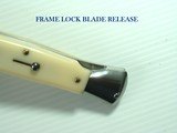 MIB AKC ("AUTOMATIC KNIFE CREATIONS") FULL 10" SWING GUARD FAUX IVORY SWITCHBLADE 4 1/2' BAYONET RAZOR EDGE BLADE. FIRES ST - 4 of 5