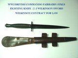 ww2 original early 3rd pattern british commando fairbairn sykes fighting knife in high condition