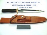 VIETNAM WAR RANDALL MADE KNIFE MODEL 2-8 FIGHTING STILETTO "NAMED COMBAT SOLDIER", PRISTINE MINT! - 1 of 6
