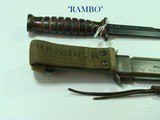WW2 CAMILLUS USM3 TRENCH KNIFE MINT COND. NAMED LT. COL ABN CHARLES ROBERT RAMBO - 2 of 8