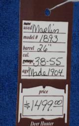 Marlin 1893 Rifle, .38-55 - 11 of 11