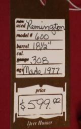 Remington Mohawk 600 .308 Win SOLD - 12 of 12