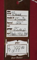 Bauer .25 ACP, pearl grips. SOLD - 5 of 5