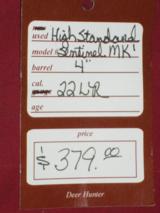 SOLD High Standard Sentinel MkI .22 LR SOLD- 5 of 5