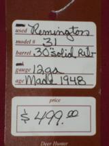 SOLD Remington M31 30" Solid Rib SOLD
- 9 of 9