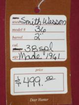 SOLD Smith & Wesson 36 Sq butt Flared latch SOLD - 6 of 6