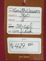 SOLD Smith & Wesson 360 2" SOLD - 6 of 6
