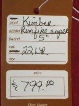 SOLD Kimber Rimfire Super .22 LR SOLD - 5 of 5