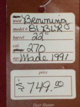 SOLD Browning 81 BLR .270 Win SOLD - 10 of 10
