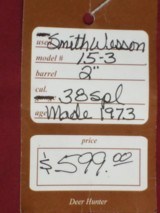 SOLD Smith & Wesson 15-3 2