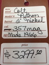 SOLD COLT PYTHON 6" NICKEL 1966 SOLD - 16 of 16