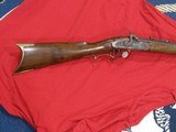 G Golcher half stock plains rifle .40. Set trigger, excellent mid-19th century, very clean. Very nice wood, brass and metal. - 2 of 15