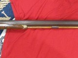 G Golcher half stock plains rifle .40. Set trigger, excellent mid-19th century, very clean. Very nice wood, brass and metal. - 12 of 15