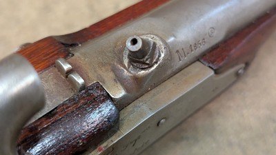 French Mle 1822 Flintlock Percussion Pistol made at Mutzig Arsenal - dated 1856 - Image 11 of 15