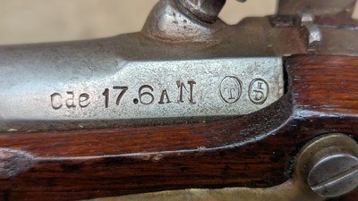 French Mle 1822 Flintlock Percussion Pistol made at Mutzig Arsenal - dated 1856 - Image 3 of 15
