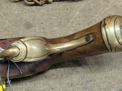 French Boarding Pistol Flintlock signed Cassagnard A. Nantesneeds work - Image 11 of 15