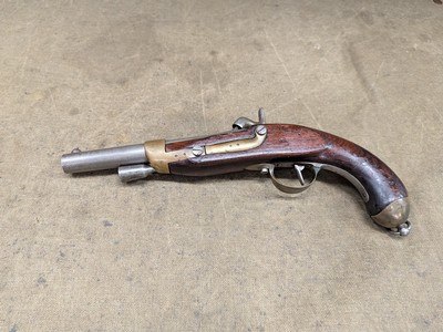 French Mle 1822 Flintlock Percussion Pistol made at Mutzig Arsenal - dated 1856 - Image 8 of 15