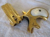 Scare Remington Arms Co. Illion, NY Circa 1889-1893 Elliot's "Gold Washed" Factory Scroll Engraved O/U Derringer Pistol .41 Rimfire in V - 7 of 10