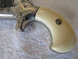 Rare Colt 3rd Model Derringer "Thuer" Pistol - 41RF with Factory Scroll Engraved frame & Barrel with Ivory Grips - 3 of 9