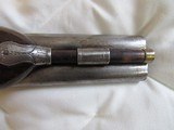 Antique Oakes 19th Century Percussion Double Barrel Engraved Pistol in Very Good Condition - 13 of 15