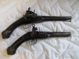 Pair Rare Italian made miguelet lock pistols - Not perfectly matched, Circa 1750 18th Century - 1 of 14