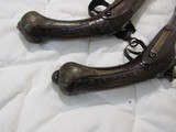 Pair Rare Italian made miguelet lock pistols - Not perfectly matched, Circa 1750 18th Century - 11 of 14