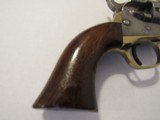 Antique Colt Pocket Navy Conversion Model with 4 1/2 inch octagon barrel in 38RF - Nickel with Walnut Grips - 3 of 8