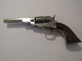 Antique Colt Pocket Navy Conversion Model with 4 1/2 inch octagon barrel in 38RF - Nickel with Walnut Grips - 5 of 8