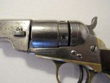 Antique Colt Pocket Navy Conversion Model with 4 1/2 inch octagon barrel in 38RF - Nickel with Walnut Grips - 6 of 8