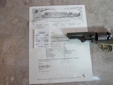 Colt Civil War Era 1849 Percussion pocket model .31 cal revolver in nice original condition - Circa 1862 with Colt Letter - 14 of 15