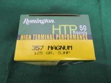357 Magnum Ammo - Remington HTP 125gr SJHP Defense Protection Ammo - 1 box of 50 rounds - 2 of 4