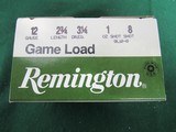 Remington Game Load #8 1oz Shot - 12 Gauge - 2 3/4 Inch - 1 Box of 25 Shells - 1 of 2