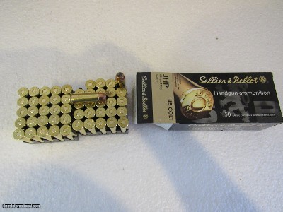 45 LONG COLT
COLT
LC AMMUNITION S&B (SELLIER & BELLOT) BOX 50 ROUNDS HOLLOW POINTS