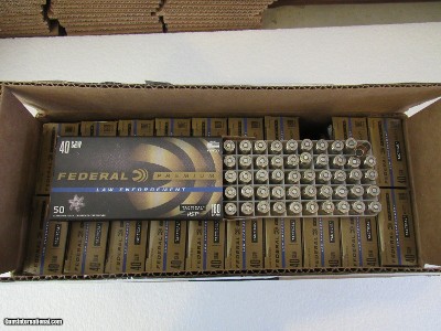 40 S&W
Federal Law Enforcement HST Tactical Hollow Points
(20 Boxes) 1000 Rounds 180 grain