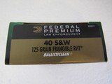 40 S&W 125 Grain FEDERAL PREMIUM FRANGIBLE RHT BALLISTICLEAN BC40CT1 1000 ROUNDS - 6 of 8