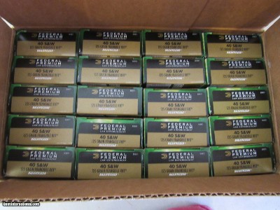 40 S&W 125 Grain FEDERAL PREMIUM FRANGIBLE RHT BALLISTICLEAN BC40CT1 1000 ROUNDS