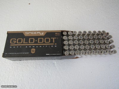 38 Special +P 125 Grain Gold Dot Hollow Point
(1) Box 50 Rounds
Excellent Self Defense Protection Ammunition
$15 SHIP