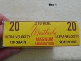 Vintage Weatherby .270 Magnum 130 grain soft point in Tiger boxes with ammo - 4 of 5
