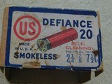 US Defiance Shot-Shells in 2 pc. box 20 ga. paper shells - 3 of 6